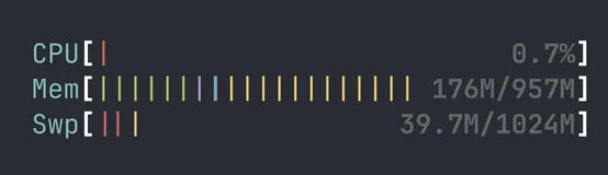 AWS htop screenshot, now with swap, and no longer running hot