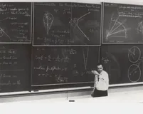 Feynman during a lecture